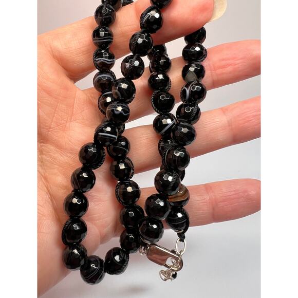 NEW Botswana agate necklace with sterling silver clasp - Picture 10 of 16